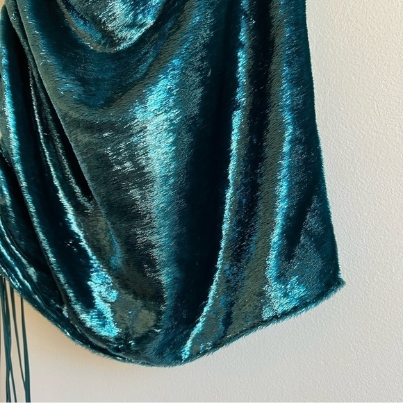 Cinq A Sept Shiny Astrid Dress in Teal Topaz - Picture 16 of 16